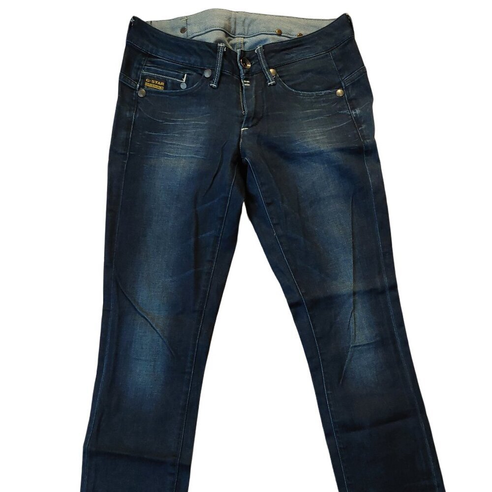G-Star Raw Midge Skinny Cropped Blue Denim Jeans Sz 26 NWOT